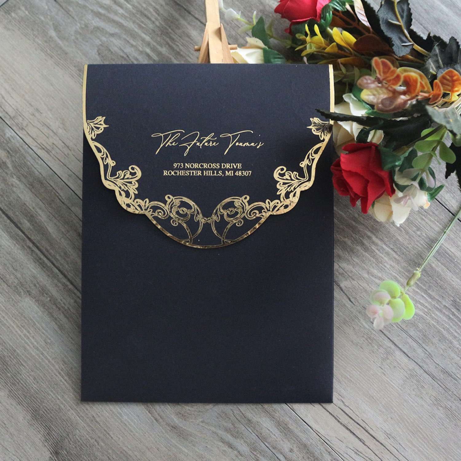Black Acrylic Invitation Card Business Invitation Card Personalized Custom